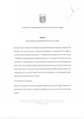 Instala&ccedil;&atilde;o da Assembleia de Freguesia